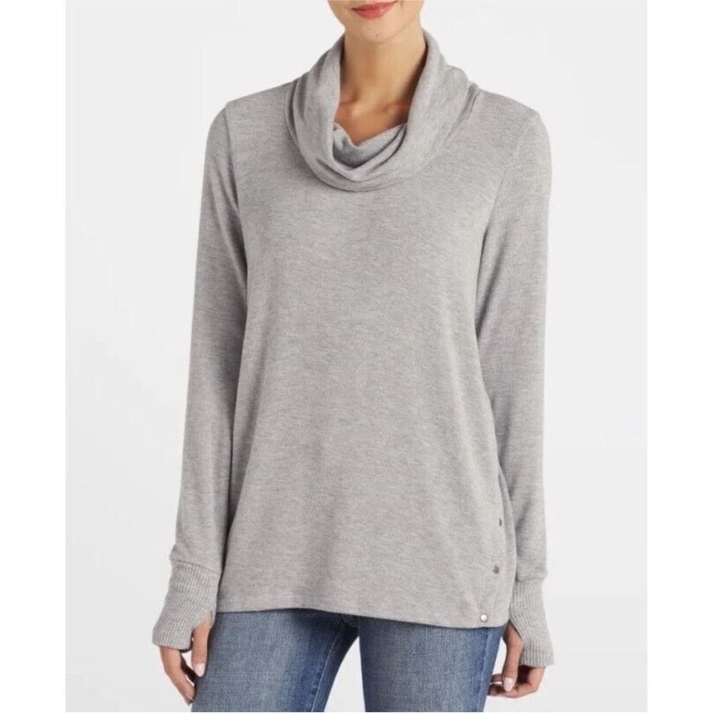 Michael Stars NWT Madison Top Jersey in Heather Grey Petite Small